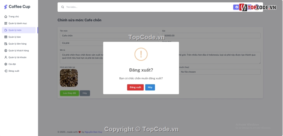 Quản lý cửa hàng cà phề php mysql,Website quản lý,quản lý cà phê,Website quản lý cửa hàng,Web quản lý cửa hàng,cà phê